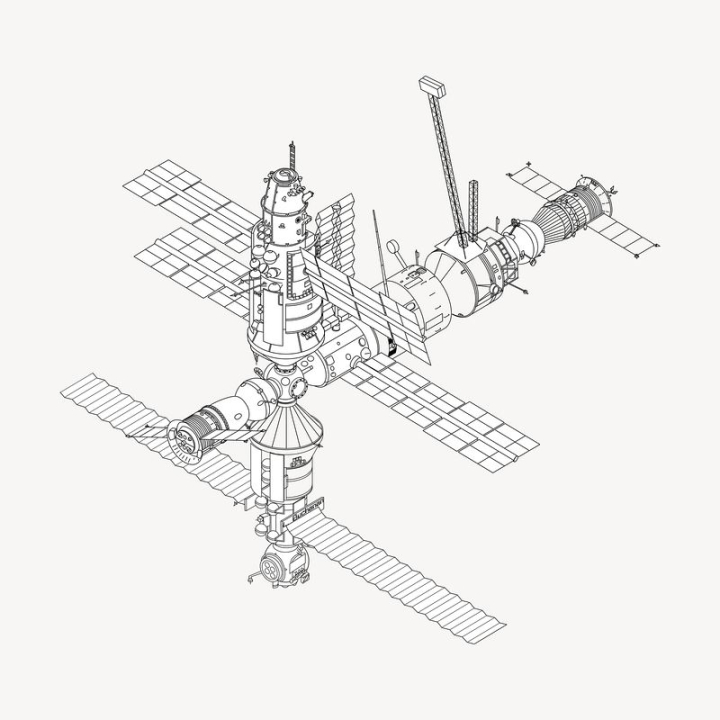 space station cartoon clip art