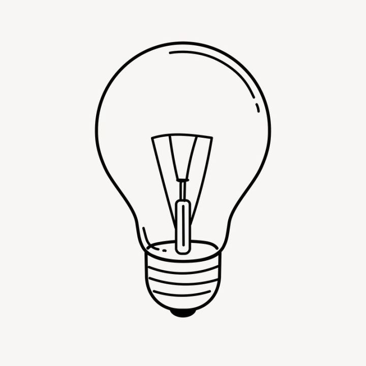 Hand-drawn light bulb illustration, free image by rawpixel.com