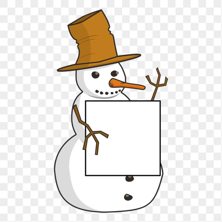 Free: Snowman png holding sign frame | Free PNG - rawpixel - nohat.cc