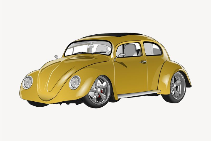 Free: Yellow classic car clipart, vehicle | Free Vector - rawpixel