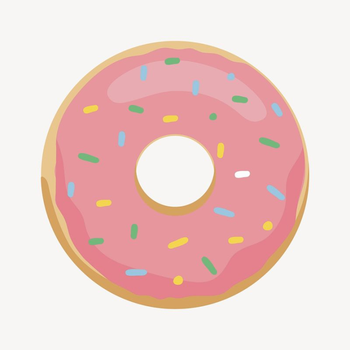 aesthetic,sticker,pink,illustration,cute,collage element,food,doughnut,doodles,colour,drawing,cartoon,rawpixel