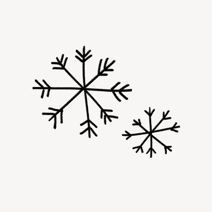 christmas,sticker,journal sticker,collage,shape,minimal,illustration,line art,cute,snowflakes,collage element,snow,rawpixel