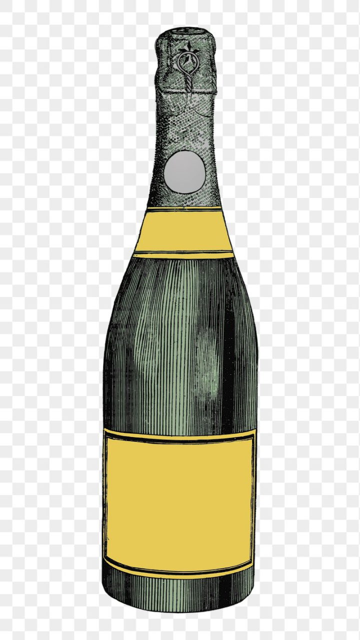 colour,rawpixel,png,sticker,public domain,celebration,green,illustrations,champagne,pencil,food,yellow,free