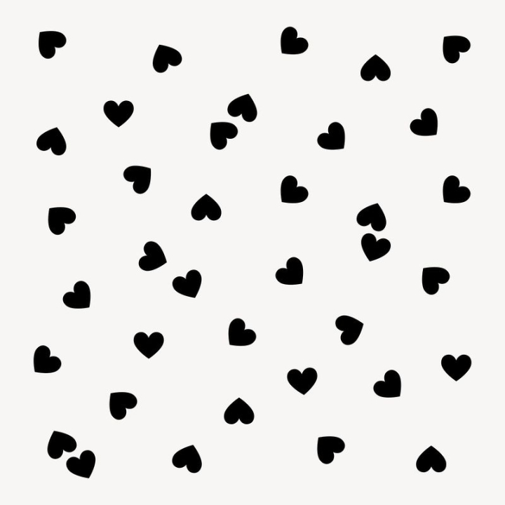 sticker,heart,shape,black,illustration,cute,collage element,geometric,black and white,like,valentine's,love,rawpixel