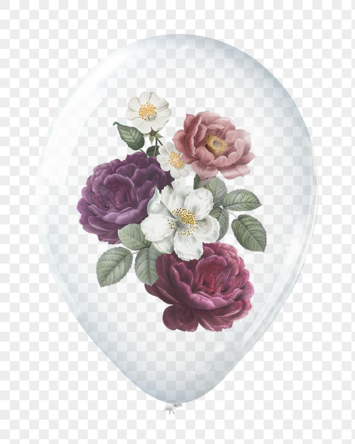 flower,sticker,png element,balloon,pink,shape,purple,rose,floral,illustration,purple flower,white flower,png,rawpixel