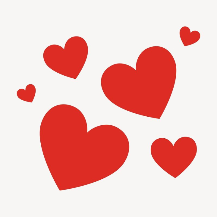 sticker,heart,shape,illustration,cute,red,collage element,geometric,like,colour,valentine's,love,rawpixel