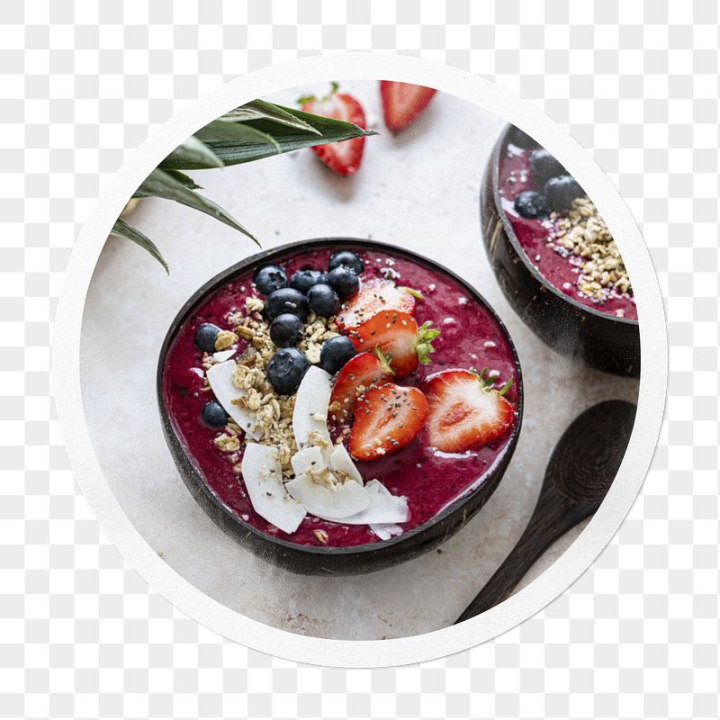 color,rawpixel,png,sticker,purple,polaroid frame,tropical,circle,fruit,food,photo,strawberry,grains