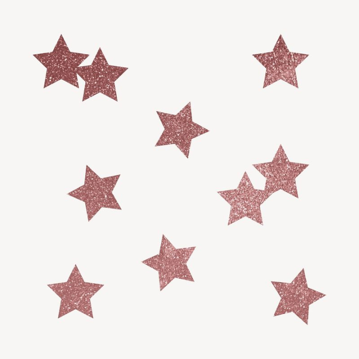 Pink Glitter Star On White Background Stock Vector