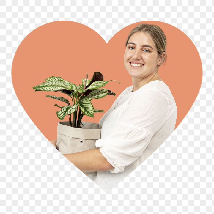 photo,rawpixel,plant,png,sticker,heart,hand,shape,woman,people,botanical,cute,collage element
