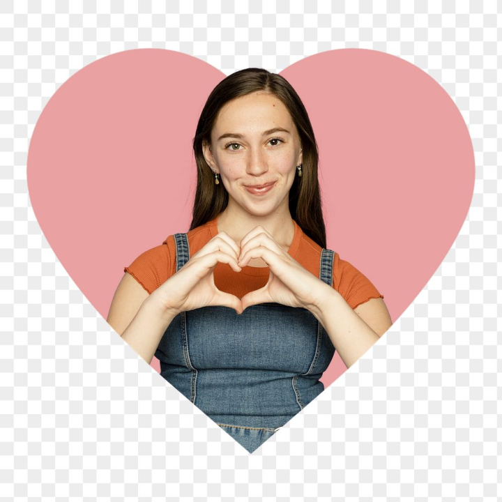 collage element,rawpixel,png,sticker,heart,hand,pink,collage,shape,woman,people,portrait,cute