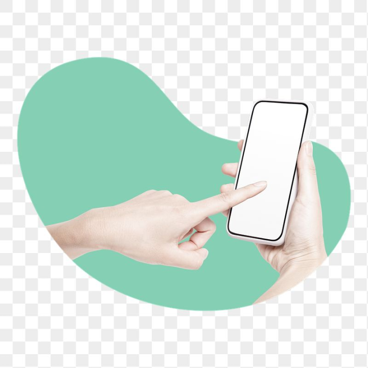 technology,rawpixel,png,sticker,iphone,phone,hand,blob,abstract,shape,green,minimalist,person