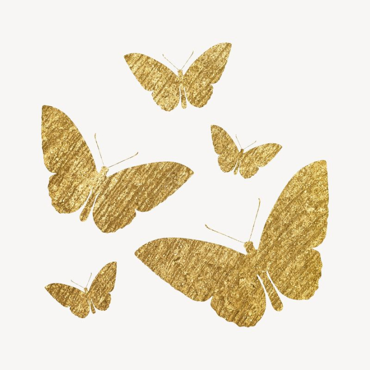 Gold butterflies Vectors & Illustrations for Free Download