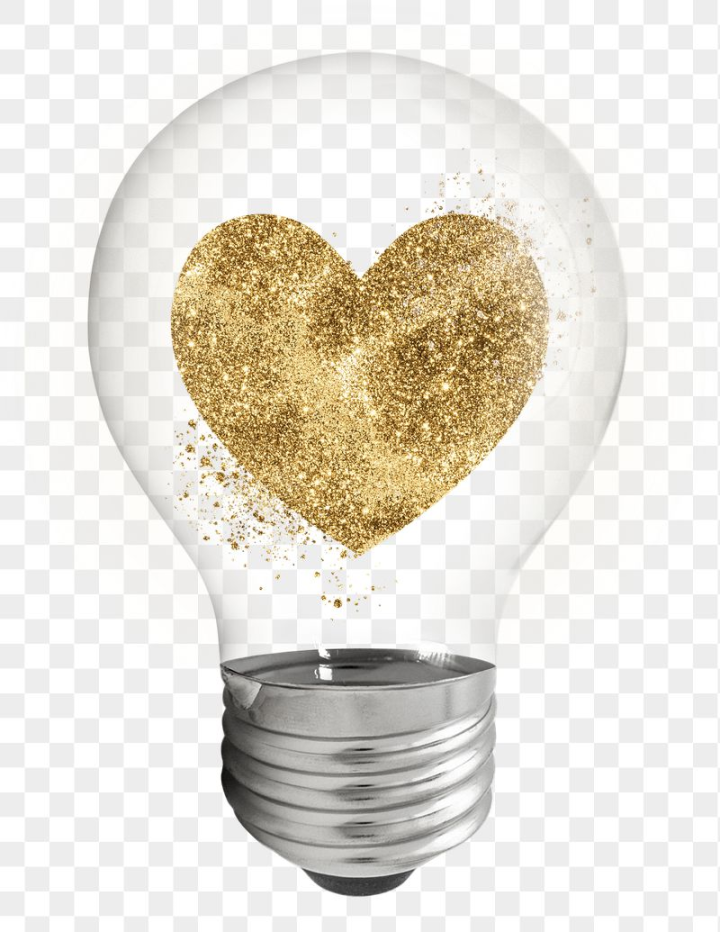 valentine's,rawpixel,png,sticker,heart,golden,shape,glitter,yellow,like,shine,light bulb,colour