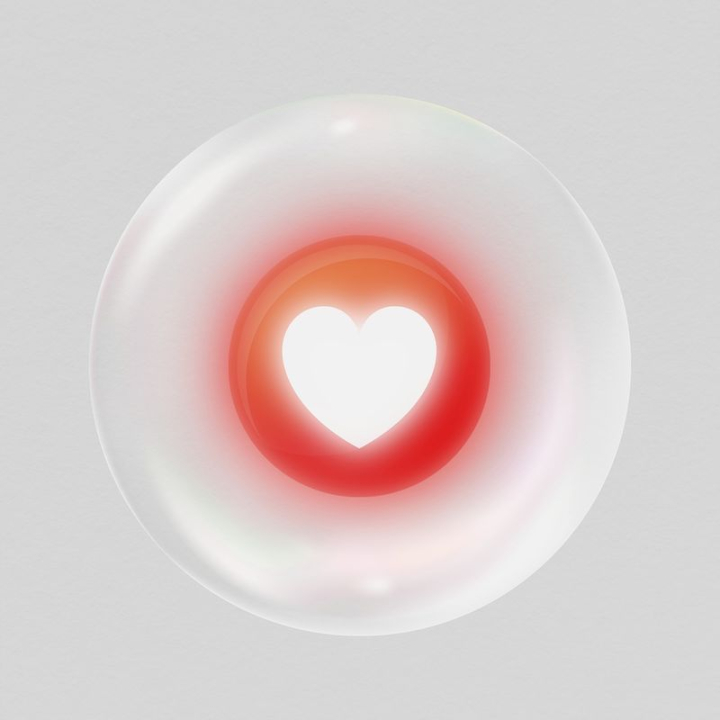 aesthetic,sticker,heart,icon,collage,shape,in bubble,neon,circle,illustration,red,valentine's day,rawpixel
