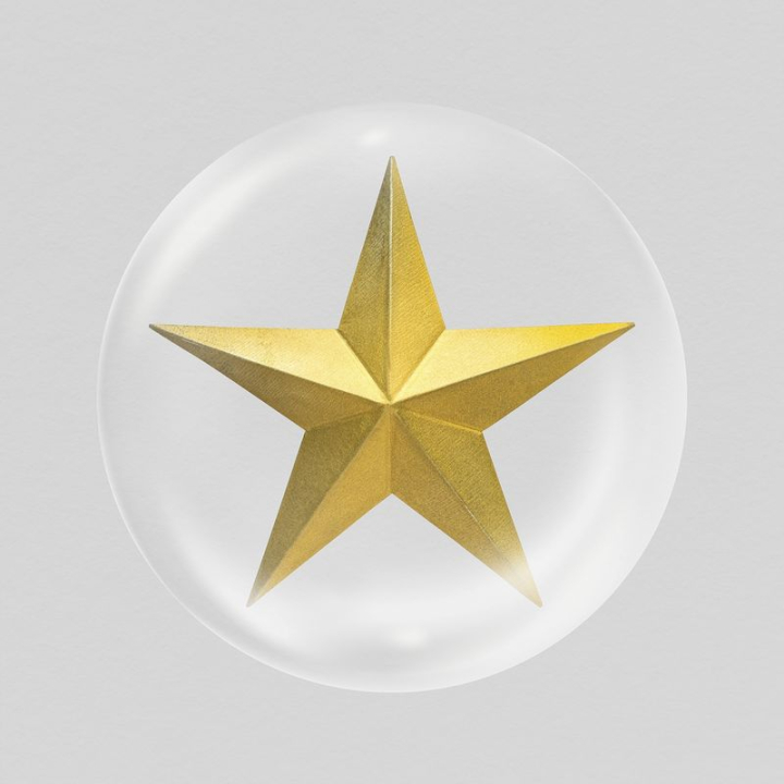 sticker,golden,star,icon,collage,in bubble,circle,illustration,like,badge,colour,graphic,rawpixel