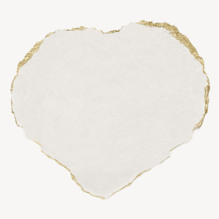 torn paper,texture,paper,aesthetic,heart,gold,ripped paper,glitter,shape,white,collage element,graphic,rawpixel
