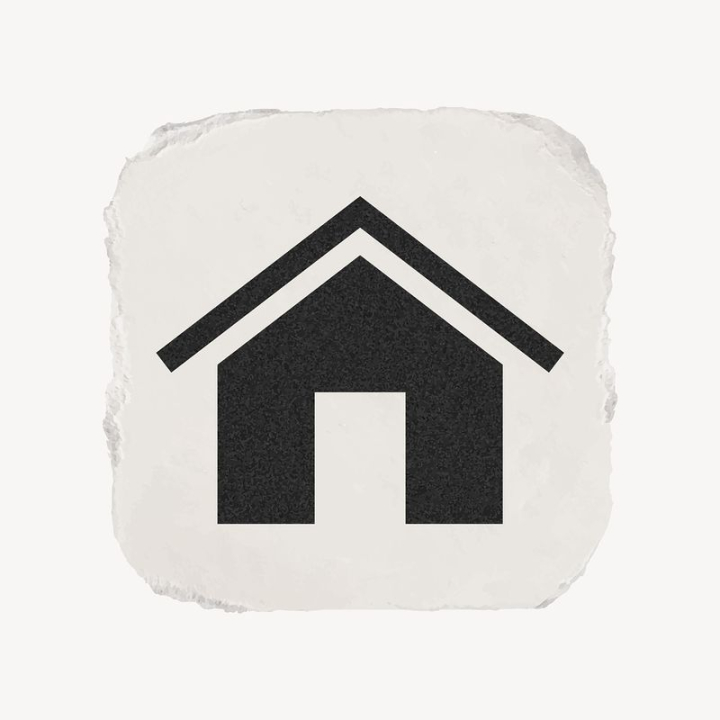torn paper,texture,paper,paper texture,ripped paper,icon,house,black,paper craft,white,collage element,home,rawpixel
