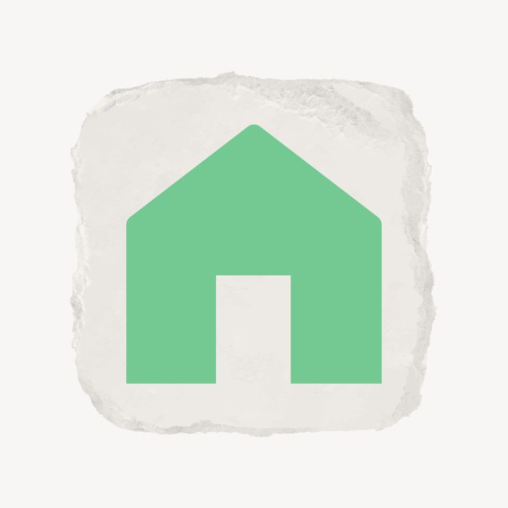torn paper,texture,paper,paper texture,ripped paper,icon,house,paper craft,white,collage element,home,vector,rawpixel