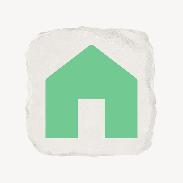 torn paper,texture,paper,paper texture,sticker,ripped paper,icon,house,paper craft,white,collage element,home,rawpixel