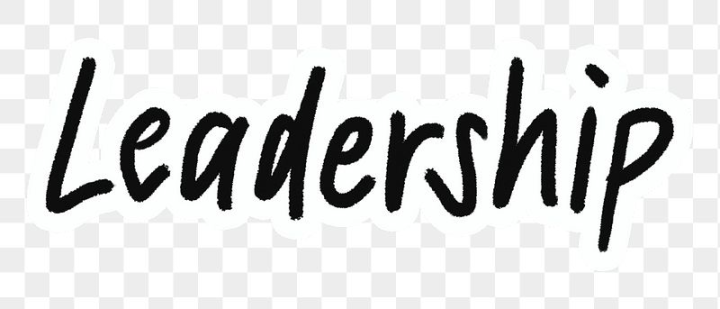 Free: Leadership png word sticker typography