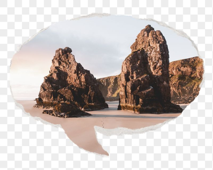 photo,rawpixel,torn paper,speech bubble,png,sticker,ripped paper,nature,polaroid frame,mountain,sky,beach,collage elements