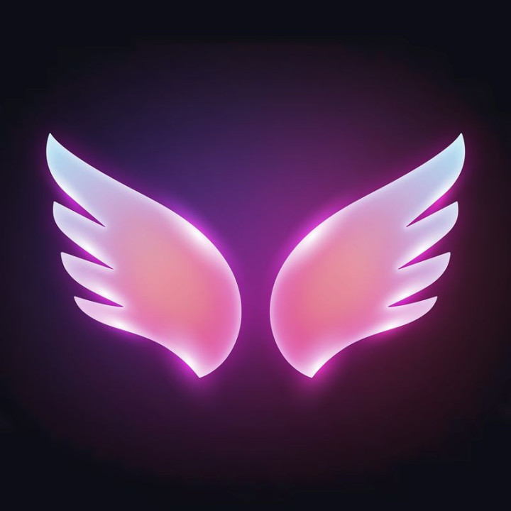 pink,icon,neon,illustration,red,collage element,vector,free,wing,angel,colour,dark,rawpixel