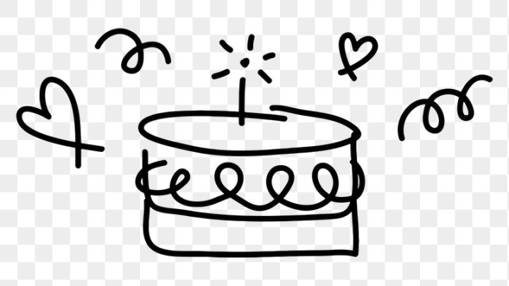 birthday celebration happy cake party dessert fancy doodle flat Stock  Vector | Adobe Stock