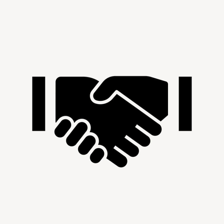 White handshake icon - Free white handshake icons