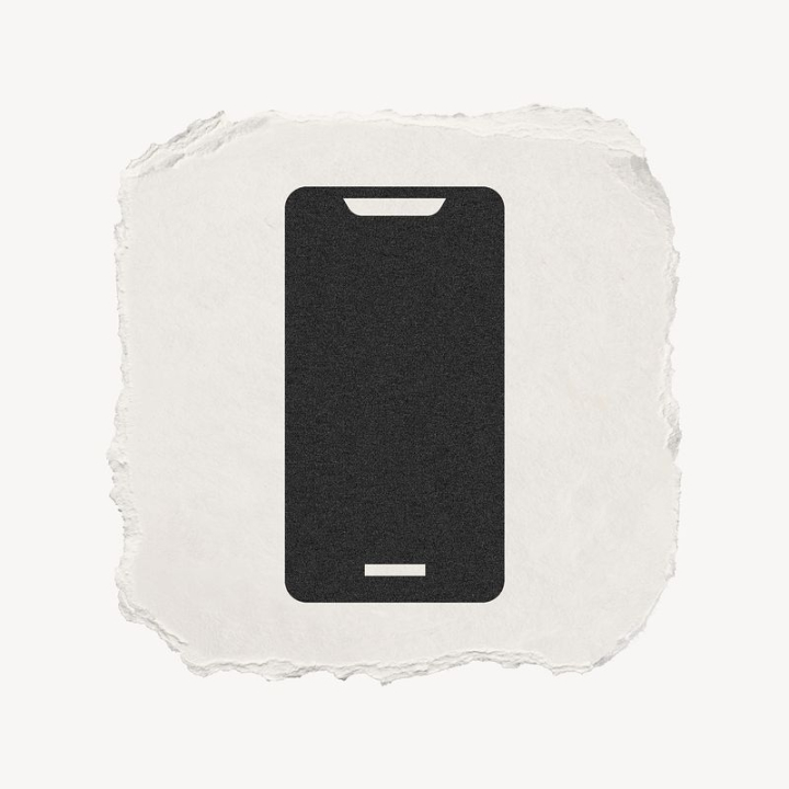 texture,paper,torn paper,sticker,phone,ripped paper,icon,black,technology,kraft paper,craft paper,white,rawpixel