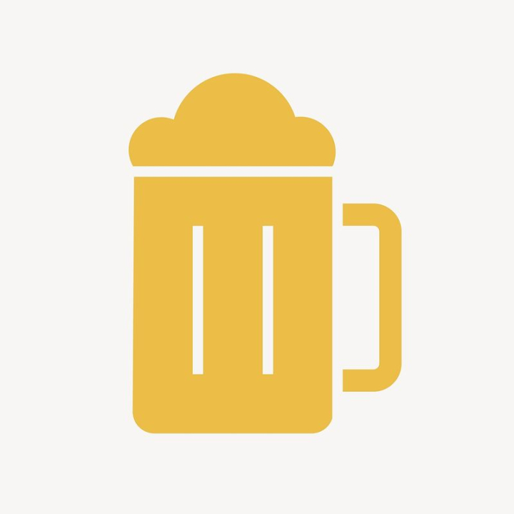 celebration,icon,white,collage element,glass,food,yellow,vector,colour,beer,graphic,design,rawpixel