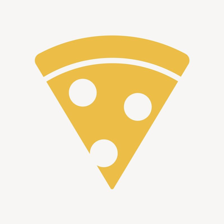 sticker,icon,white,collage element,pizza,food,yellow,colour,graphic,design,online,design element,rawpixel