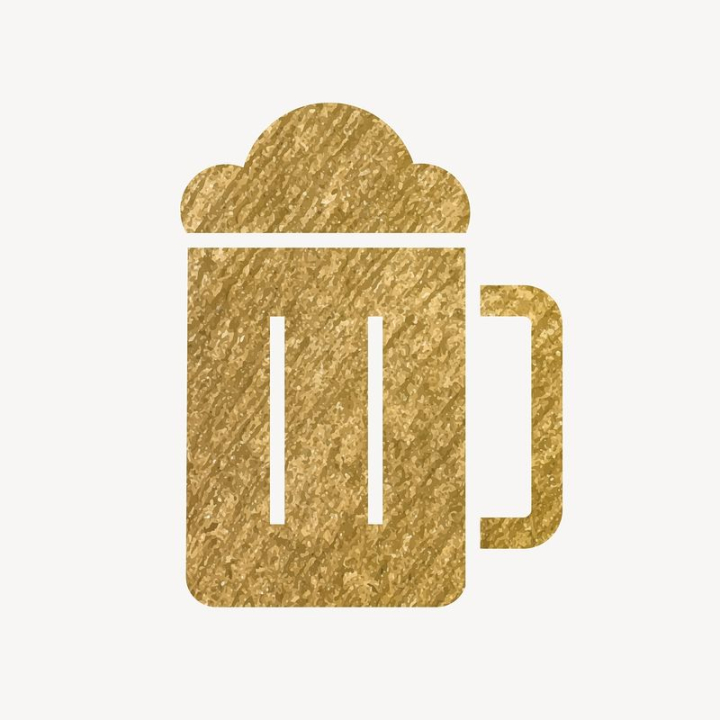 golden,glitter,celebration,icon,white,collage element,glass,food,vector,beer,luxury,graphic,rawpixel
