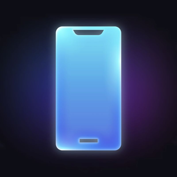 sticker,phone,blue,icon,neon,black,technology,collage element,smartphone,cellphone,mobile phone,color,rawpixel