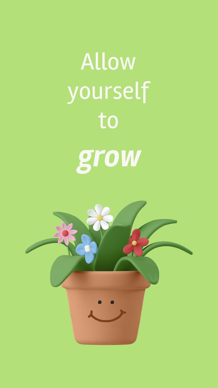 plant,flower,instagram story,template,green,floral,botanical,3d illustration,white,quote,cute,smile,rawpixel