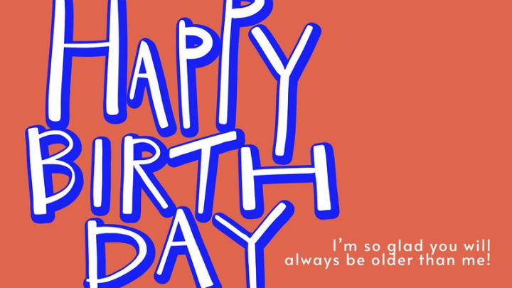template,celebration,blue,birthday,minimal,illustration,orange,cute,ppt,text space,party,happy birthday,rawpixel