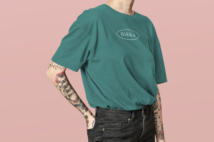 t shirt mockup,mockup,tshirt,green,person,fashion,tattoo,graphic,design,model,apparel mockup,clothing,rawpixel