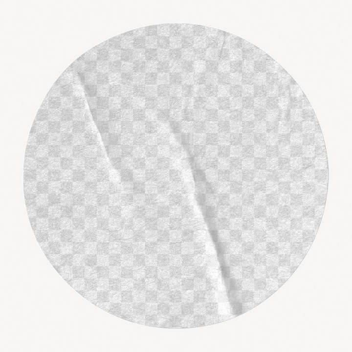 Free: Round sticker png mockup, transparent