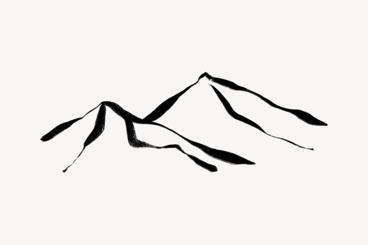 aesthetic,abstract,black,mountain,collage element,line art,travel,doodle,black and white,drawing,element graphic,graphic,rawpixel