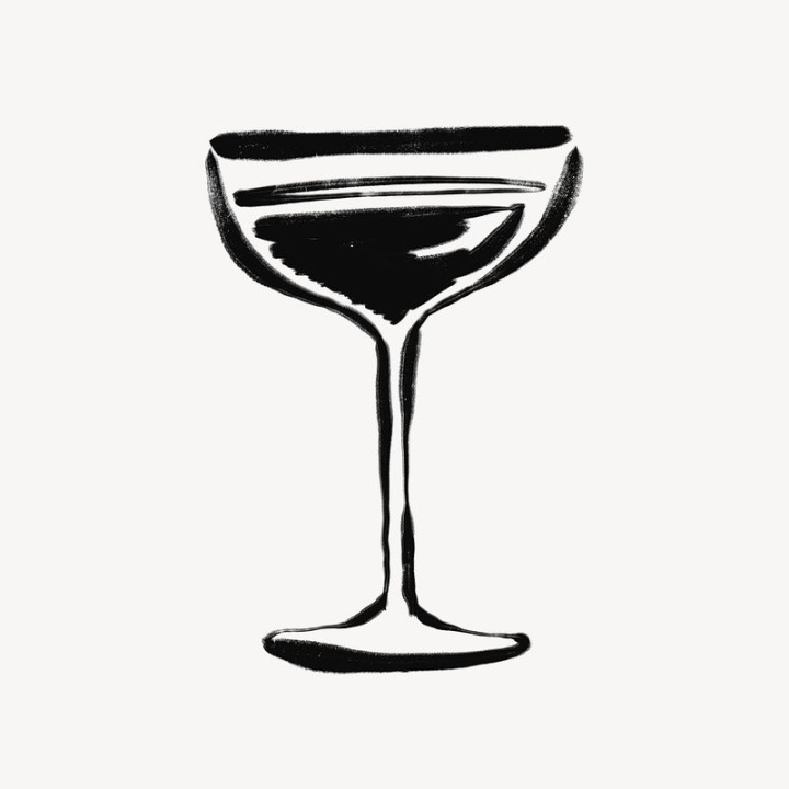 aesthetic,abstract,black,illustration,champagne,collage element,line art,glass,doodle,black and white,cocktail,drawing,rawpixel