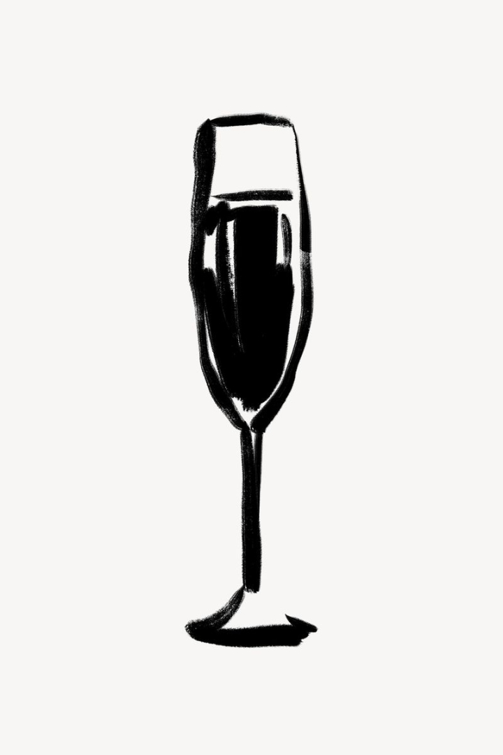 aesthetic,abstract,black,illustration,champagne,collage element,line art,glass,doodle,black and white,drawing,celebrate,rawpixel