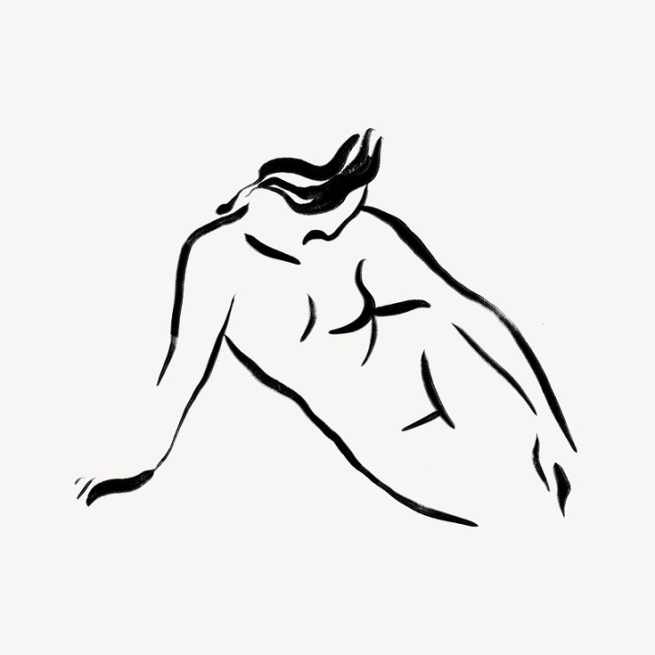aesthetic,art,abstract,woman,people,black,illustration,collage element,line art,sexy,nude,doodle,rawpixel