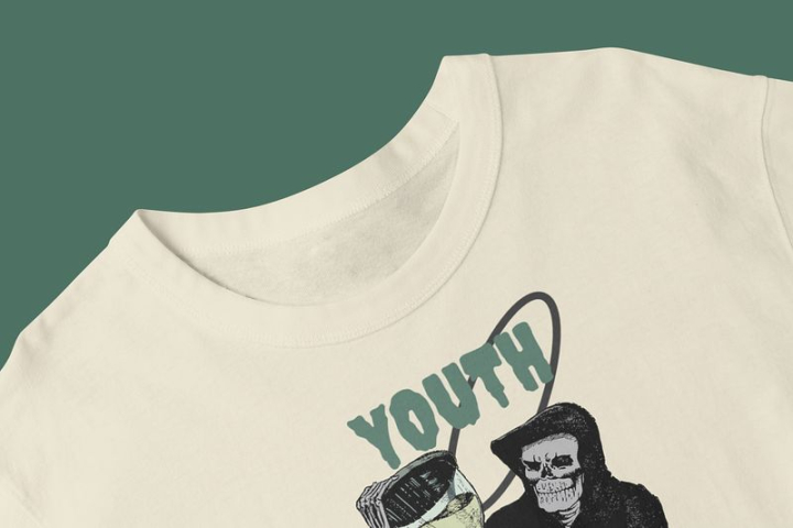 tshirt mockup,mockup,tshirt,green,fashion,color,skeleton,graphic,design,death,apparel mockup,product,rawpixel