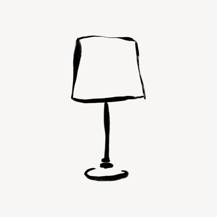 aesthetic,light,abstract,black,illustration,collage element,line art,table,interior,lamp,doodle,black and white,rawpixel