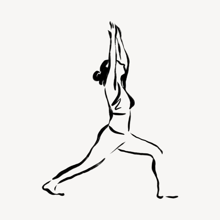 Yoga girl silhouette black and white tree pose... - Stock Illustration  [82545812] - PIXTA