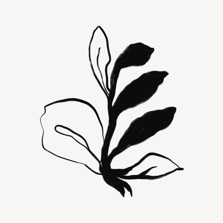 aesthetic,leaf,abstract,black,botanical,illustration,collage element,line art,doodle,black and white,drawing,element graphic,rawpixel