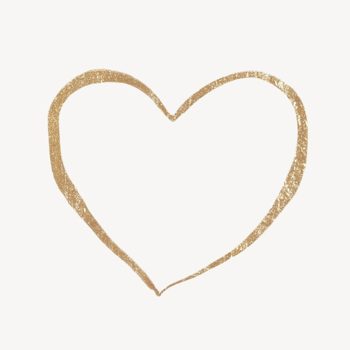 aesthetic,heart,golden,glitter,shape,illustration,cute,collage element,line art,valentine’s day,doodle,like,rawpixel