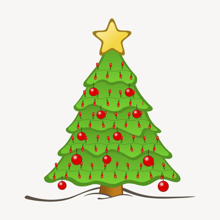 Free: Christmas tree clipart illustration psd.  Free PSD - rawpixel - nohat.cc