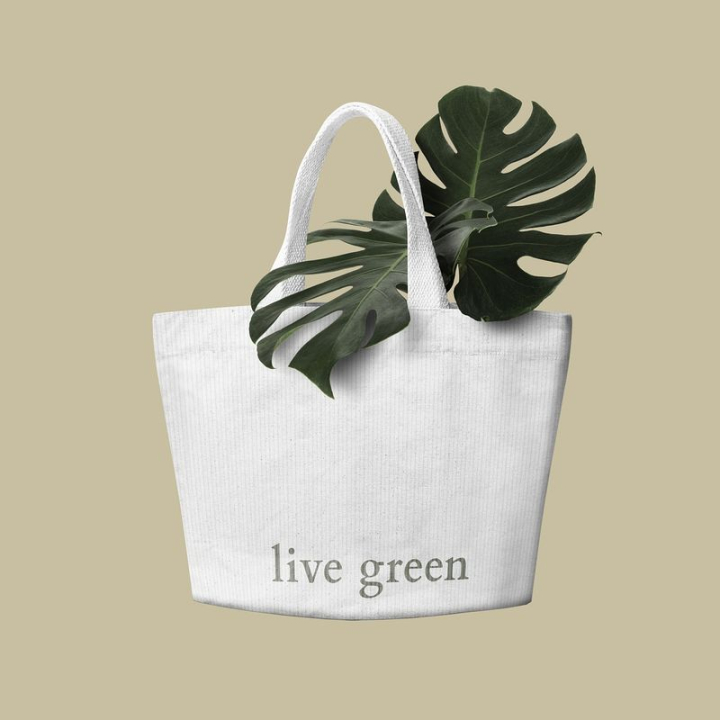 leaf,mockup,green,floral,botanical,beige,tote bag,color,bag mockup,graphic,design,monstera,rawpixel