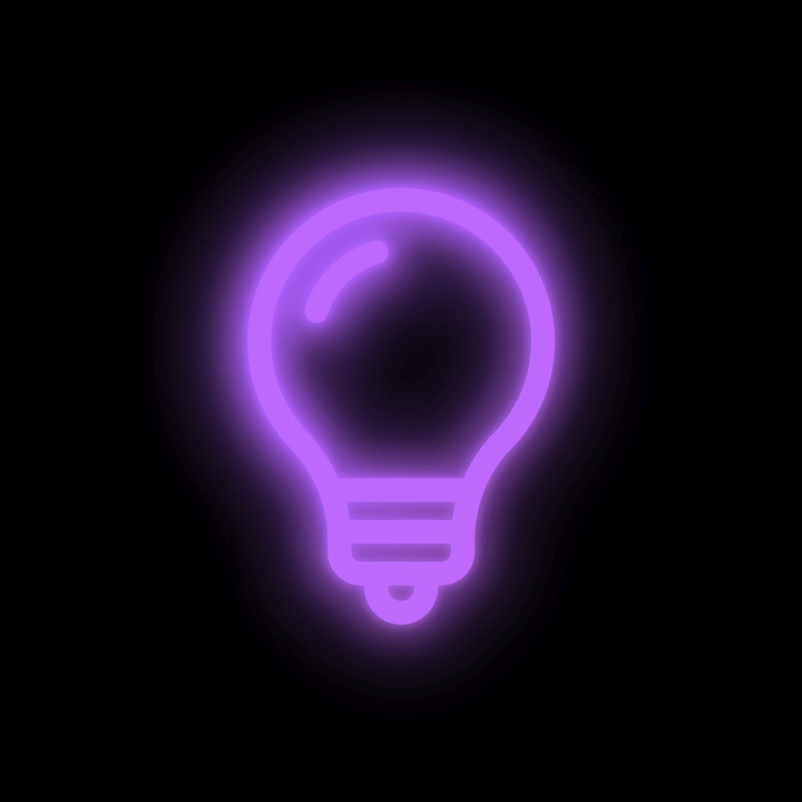 icon,neon,purple,black,collage element,light bulb,color,element graphic,graphic,design,innovation,success,rawpixel