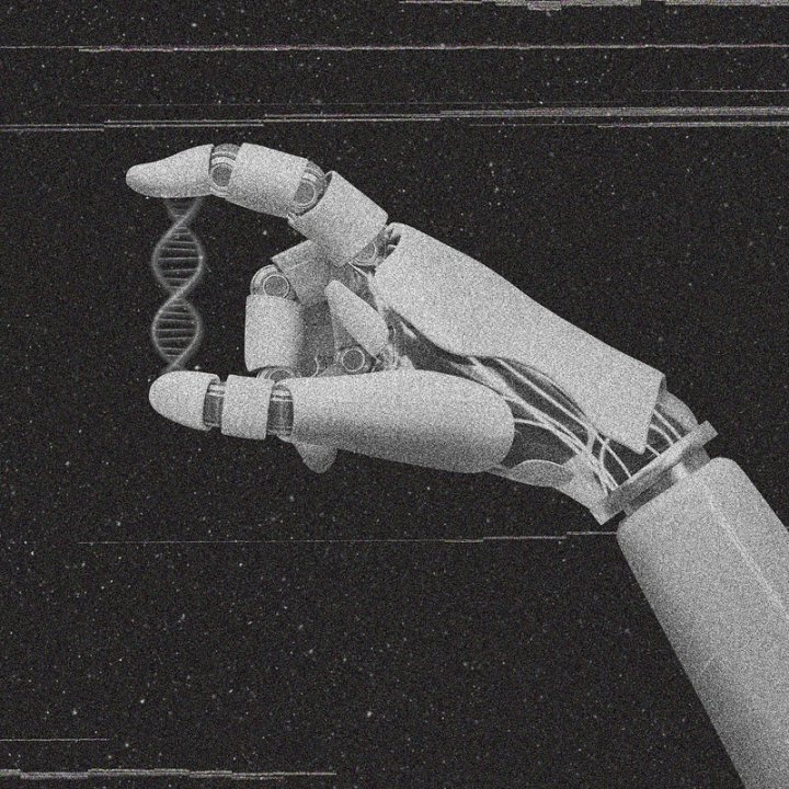 texture,hand,3d illustration,black,technology,collage element,glitch,dna,black and white,gray,digital,science,rawpixel
